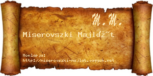 Miserovszki Majlát névjegykártya